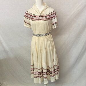 Vintage Mexican Ribbon Skirt Set